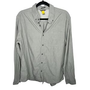 EDDIE BAUER / gray long sleeve button up / L